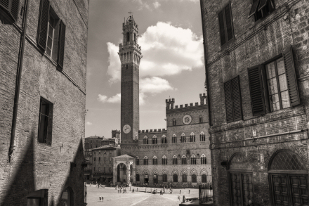 Piazza del Campo vista dalla Costarella.